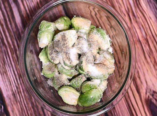 Garlic Parmesan Brussels Sprouts - Step 1